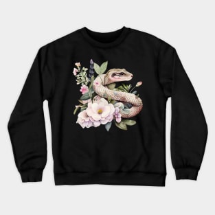 Snake with flowers Crewneck Sweatshirt